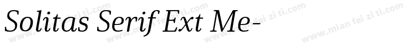 Solitas Serif Ext Me字体转换